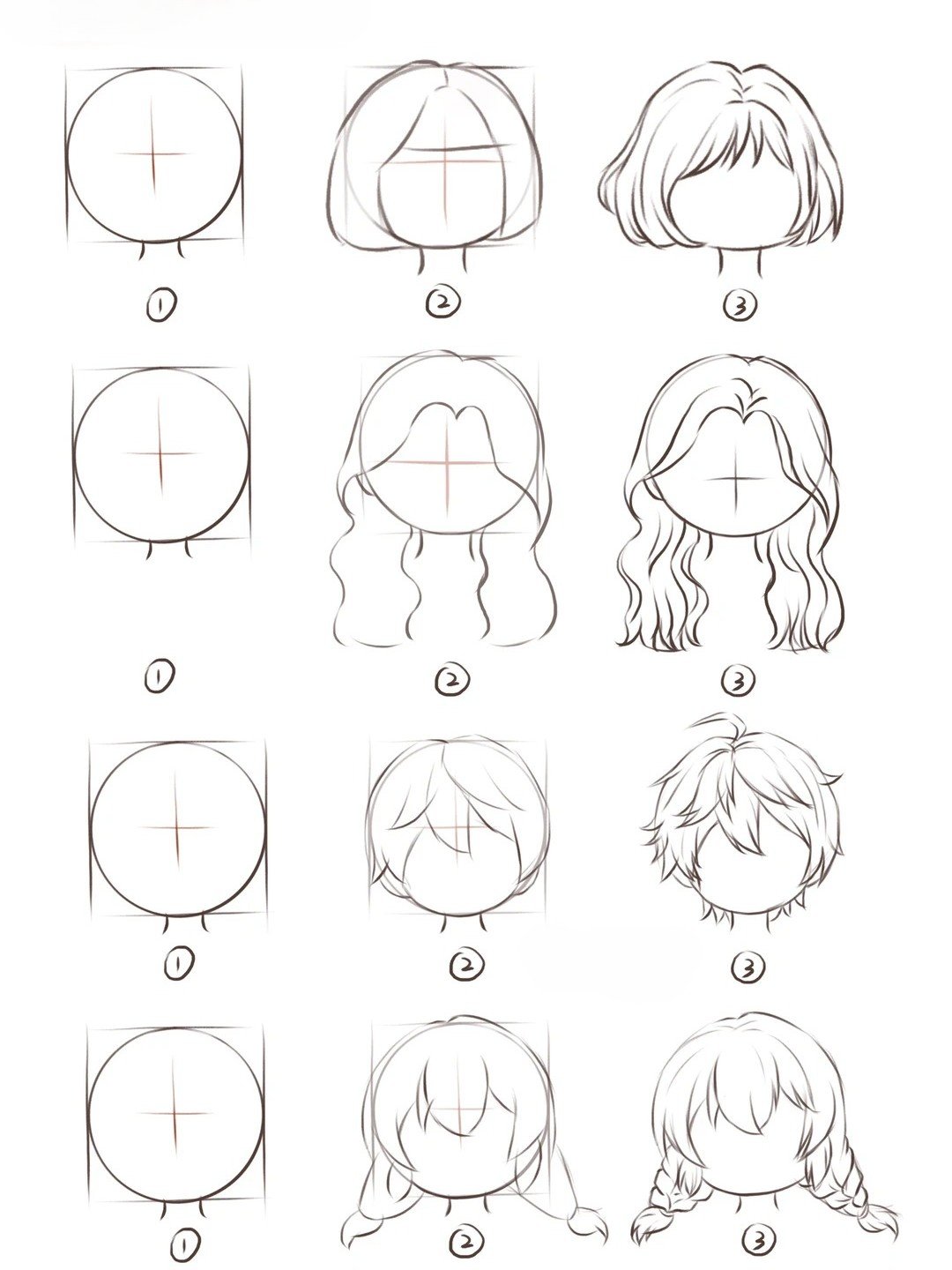 chia sẻ cách vẽ tóc anime theo phong cách nhật