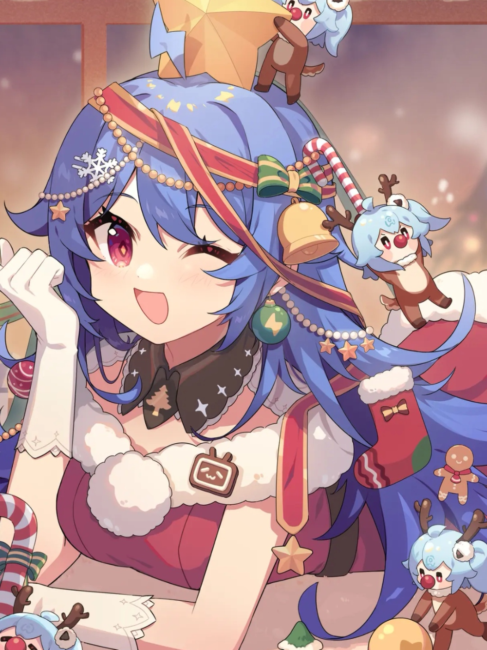 giáng sinh ảnh anime phong cách cute