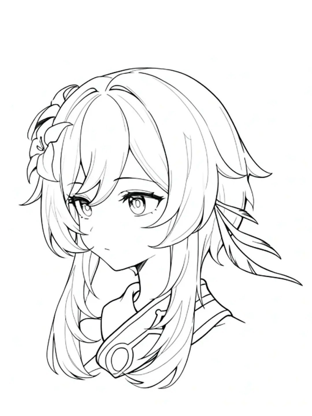 gợi ý vẽ tóc mái anime nữ sáng tạo