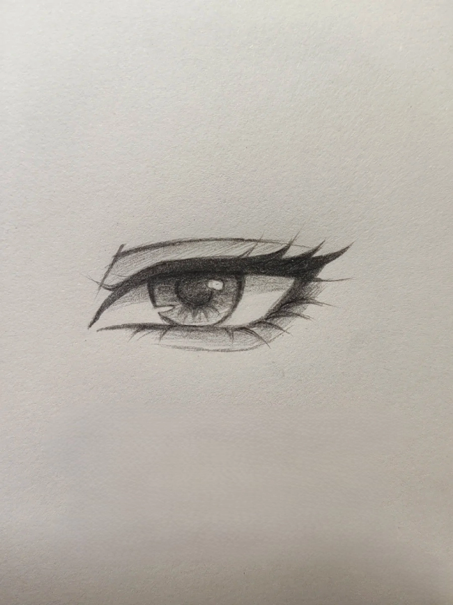 hình ảnh vẽ mắt anime không bị lệch