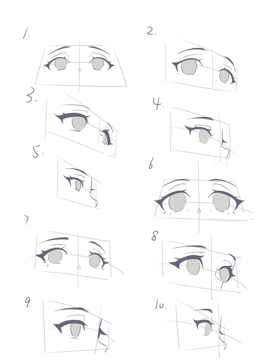 hình ảnh vẽ mắt anime nữ sắc sảo