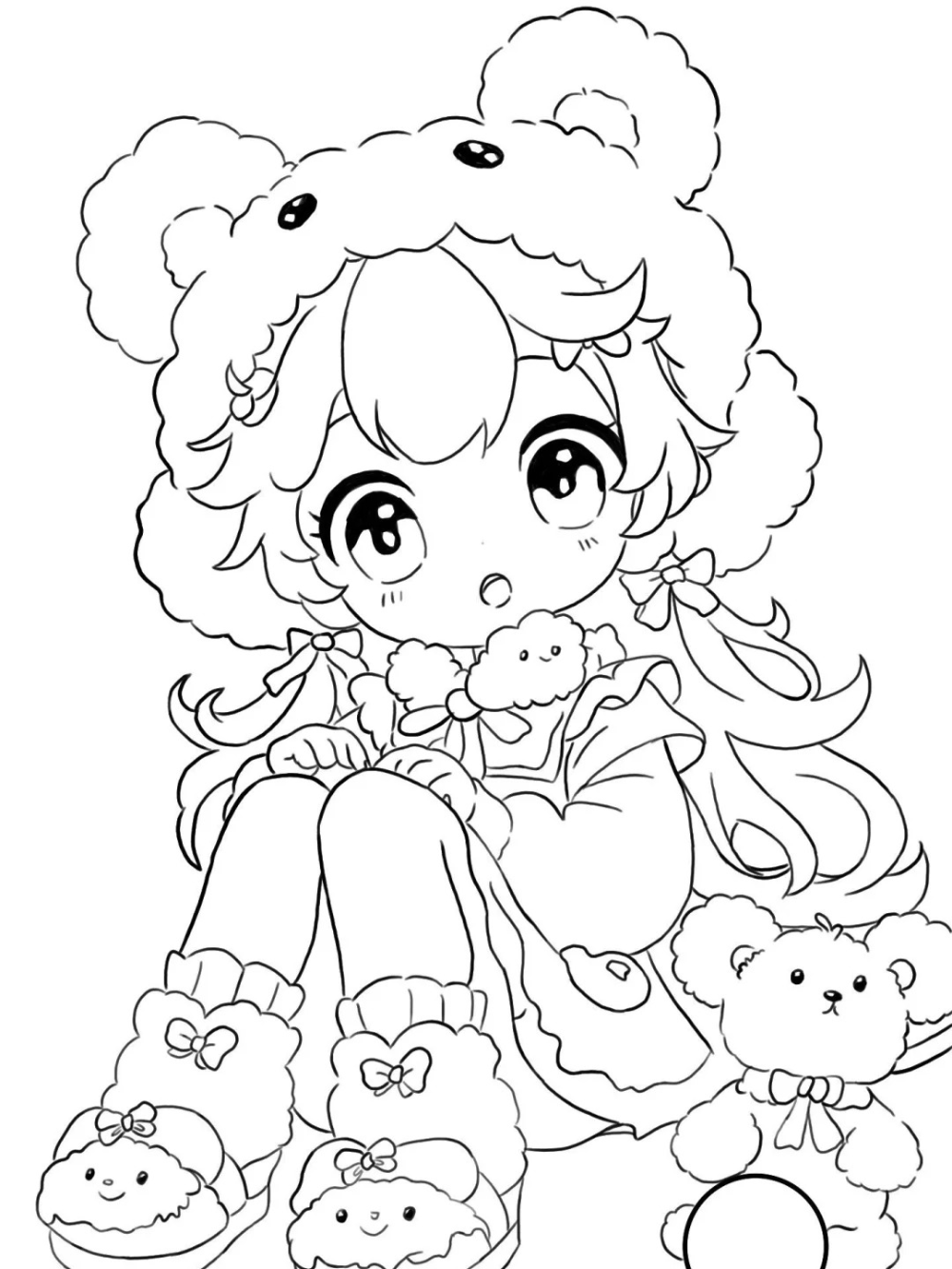 hình anime đơn giản chibi siêu cute