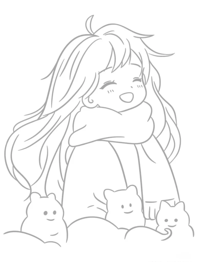 hình anime đơn giản cute siêu xinh