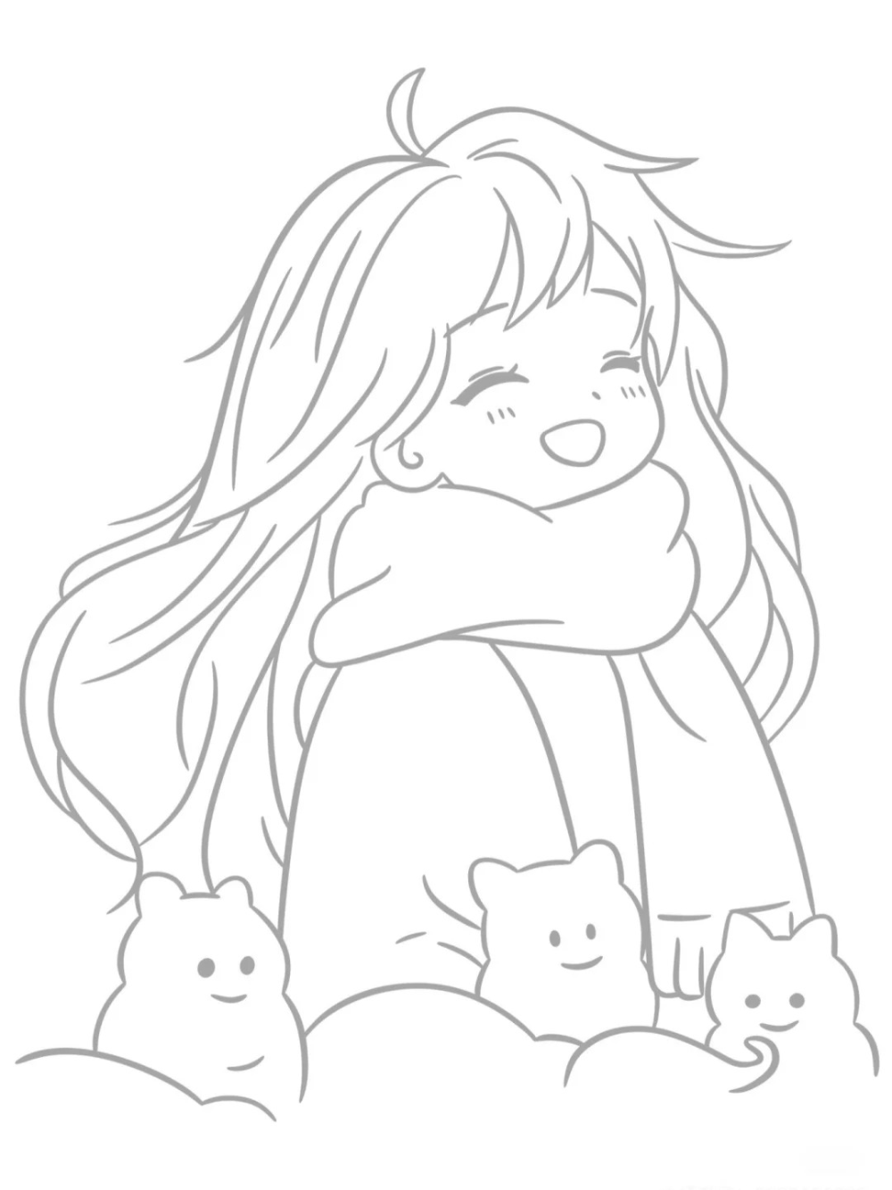 hình anime đơn giản cute siêu xinh