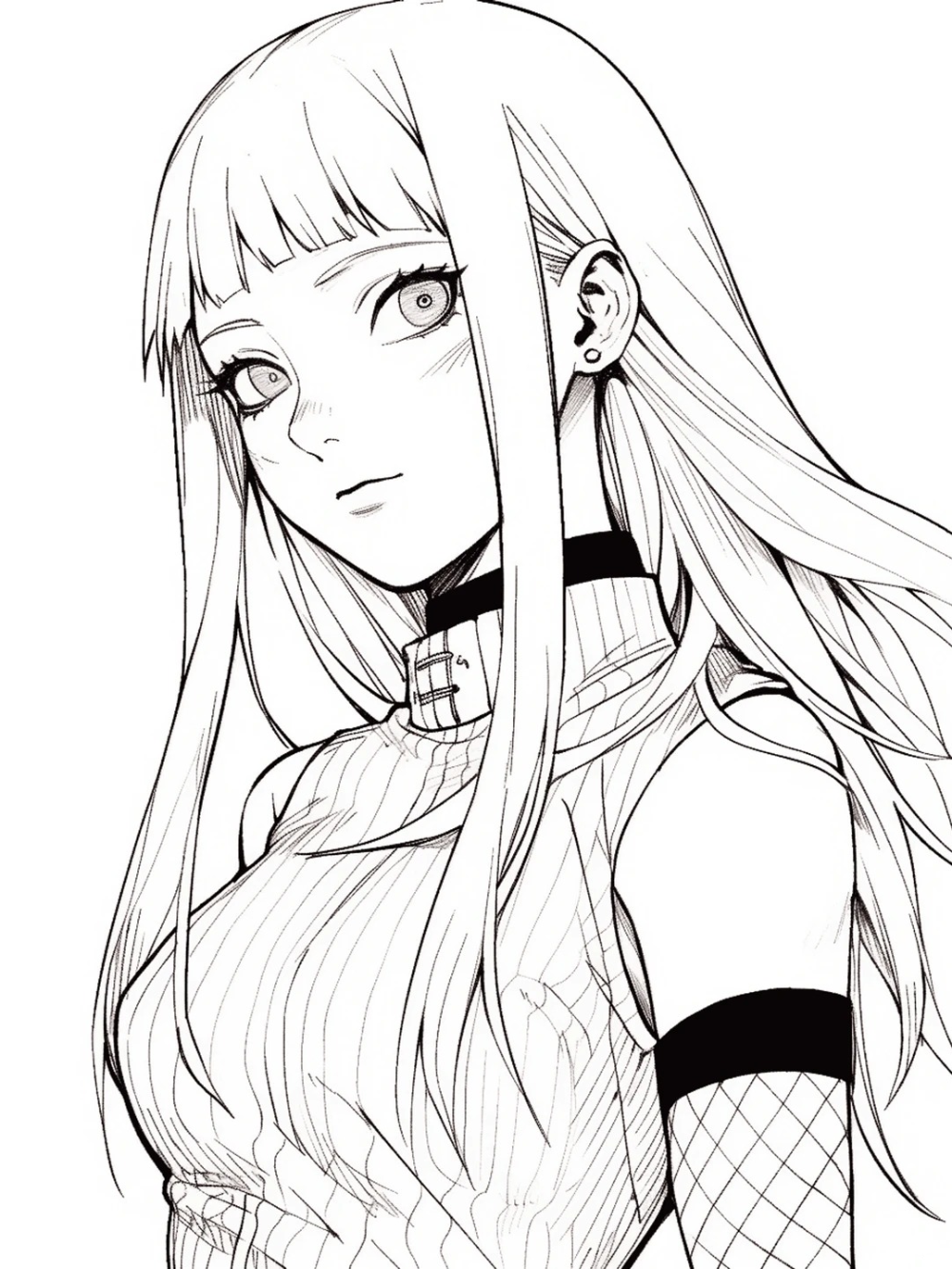 hình mạnh mẽ vẽ nhân vật anime nữ