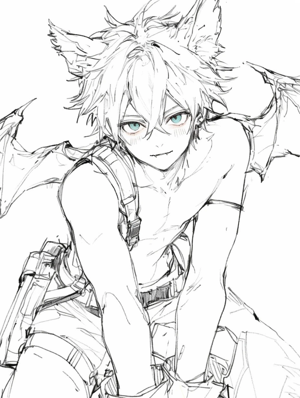 hình vẽ anime nam cổ trang