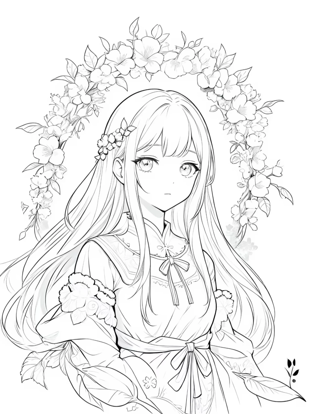 hình vẽ anime nữ dễ thương