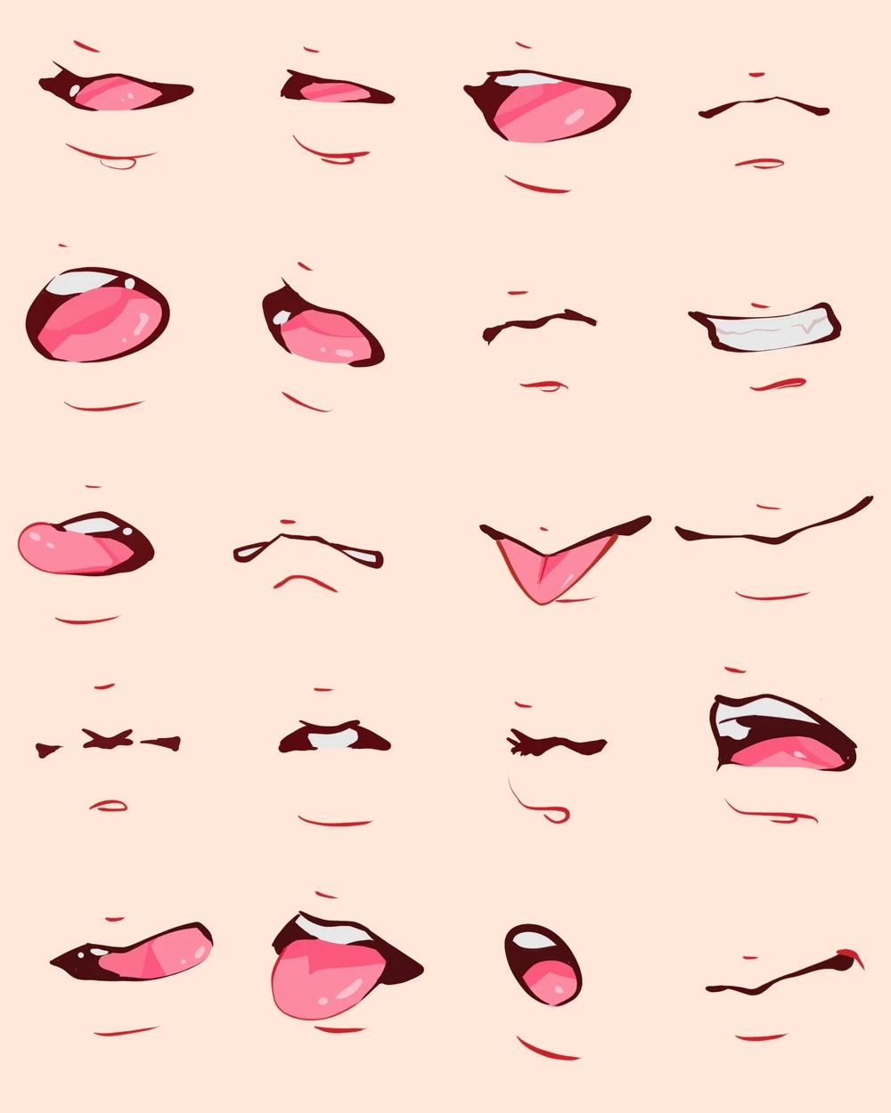 hướng dẫn vẽ anime môi cơ bản