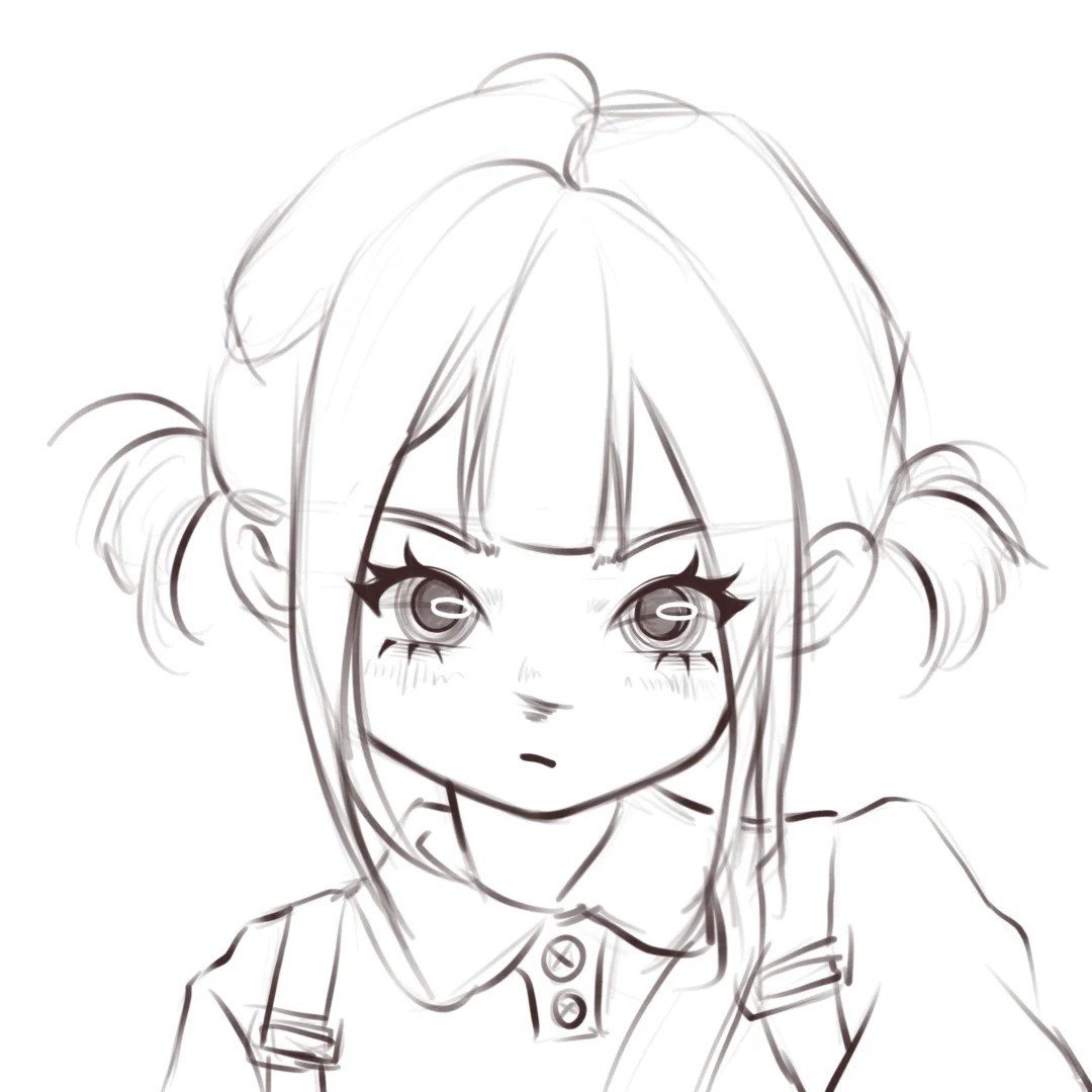 hướng dẫn vẽ tóc anime nữ đơn giản từng bước