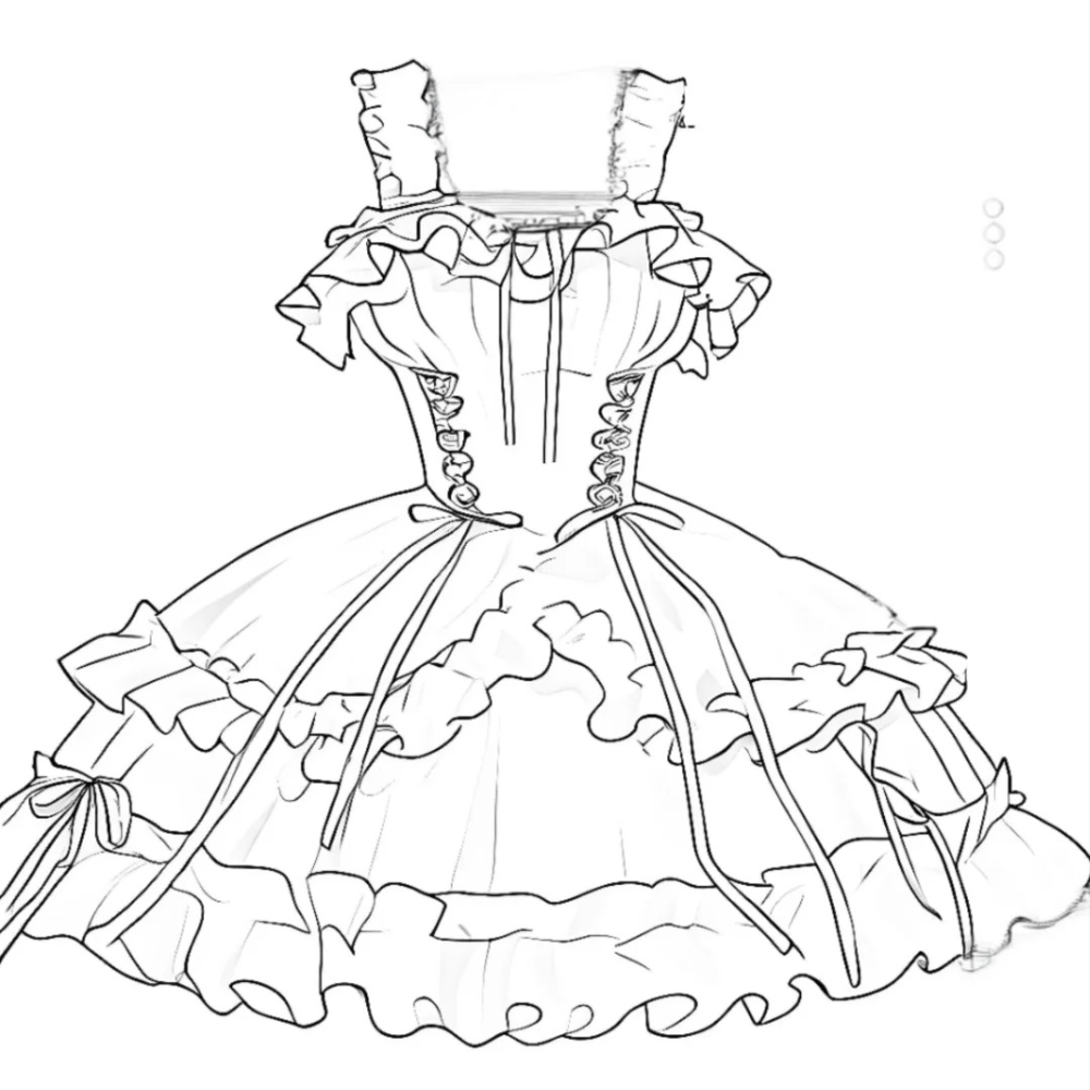 hướng dẫn vẽ váy anime nữ từng bước