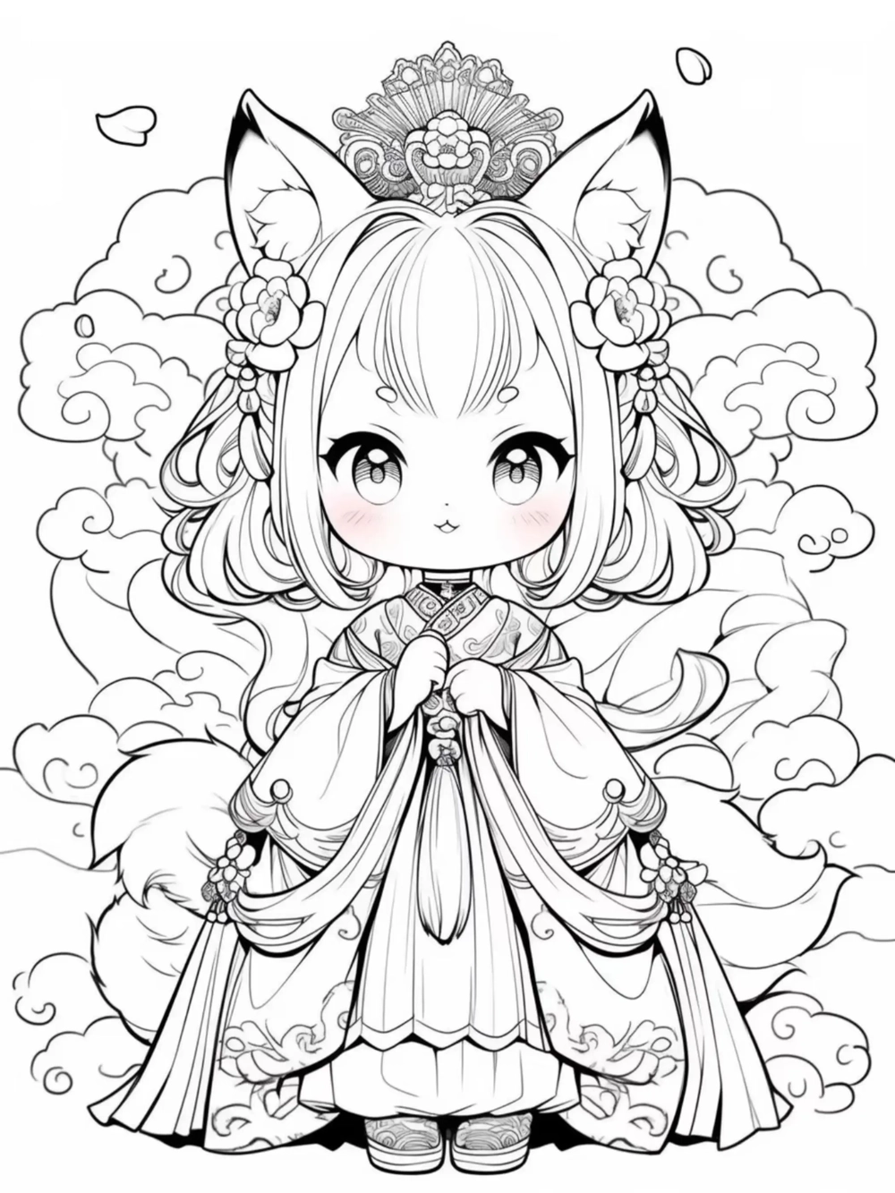 mẫu vẽ anime nữ