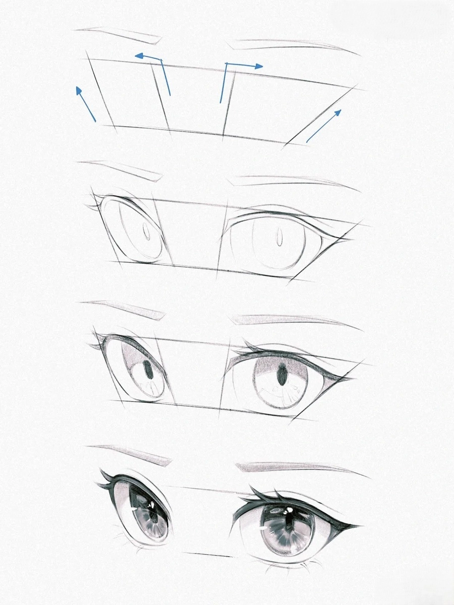 mẫu vẽ mắt anime galaxy lấp lánh