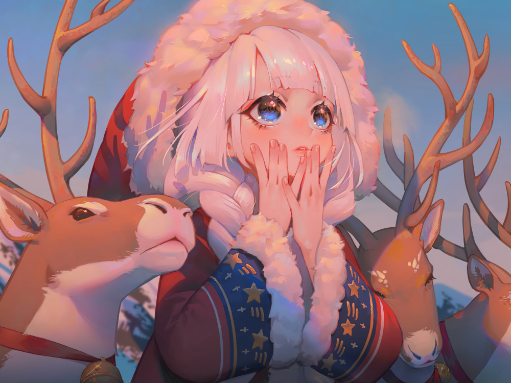 noel ảnh anime giáng sinh đáng yêu