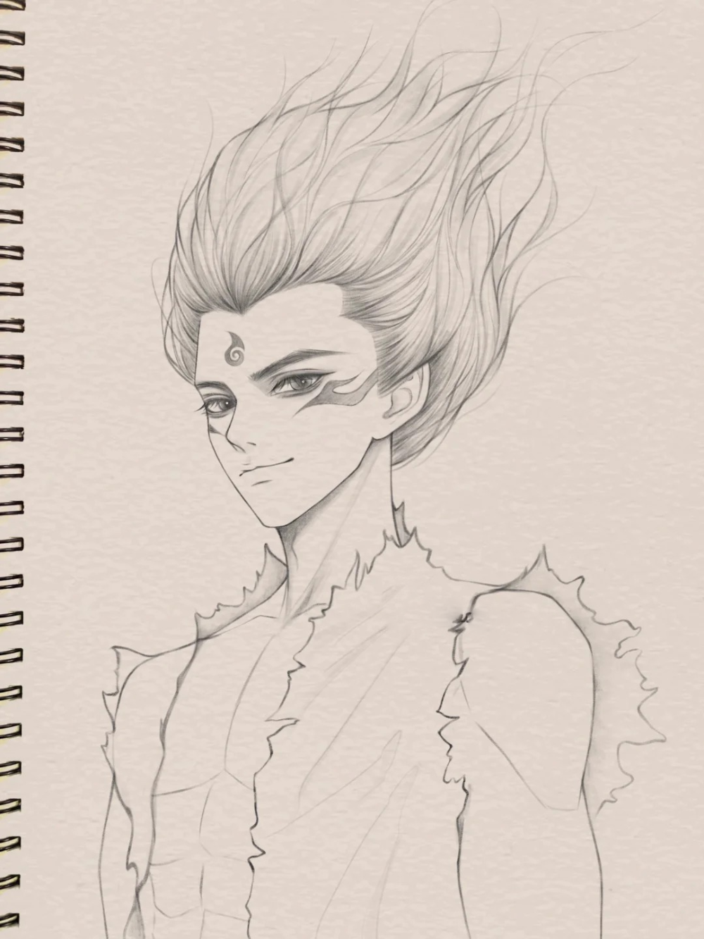 phác họa tóc vẽ nhân vật anime natra