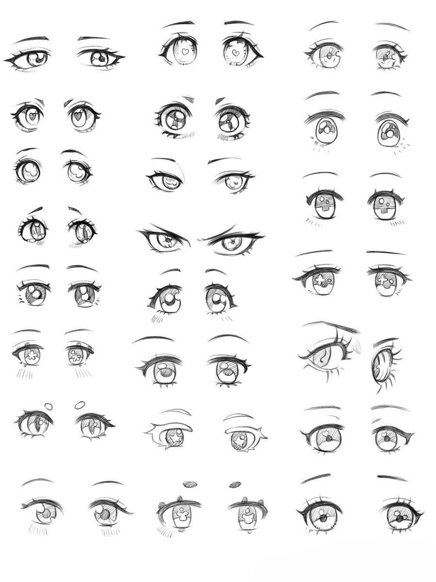 tham khảo mẫu vẽ mắt anime nữ cổ trang