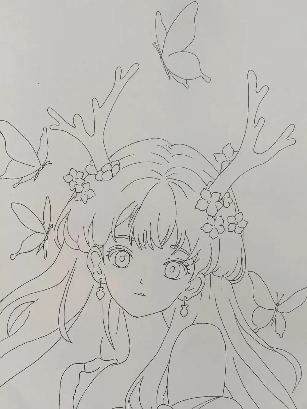 tranh vẽ anime cute dễ thương