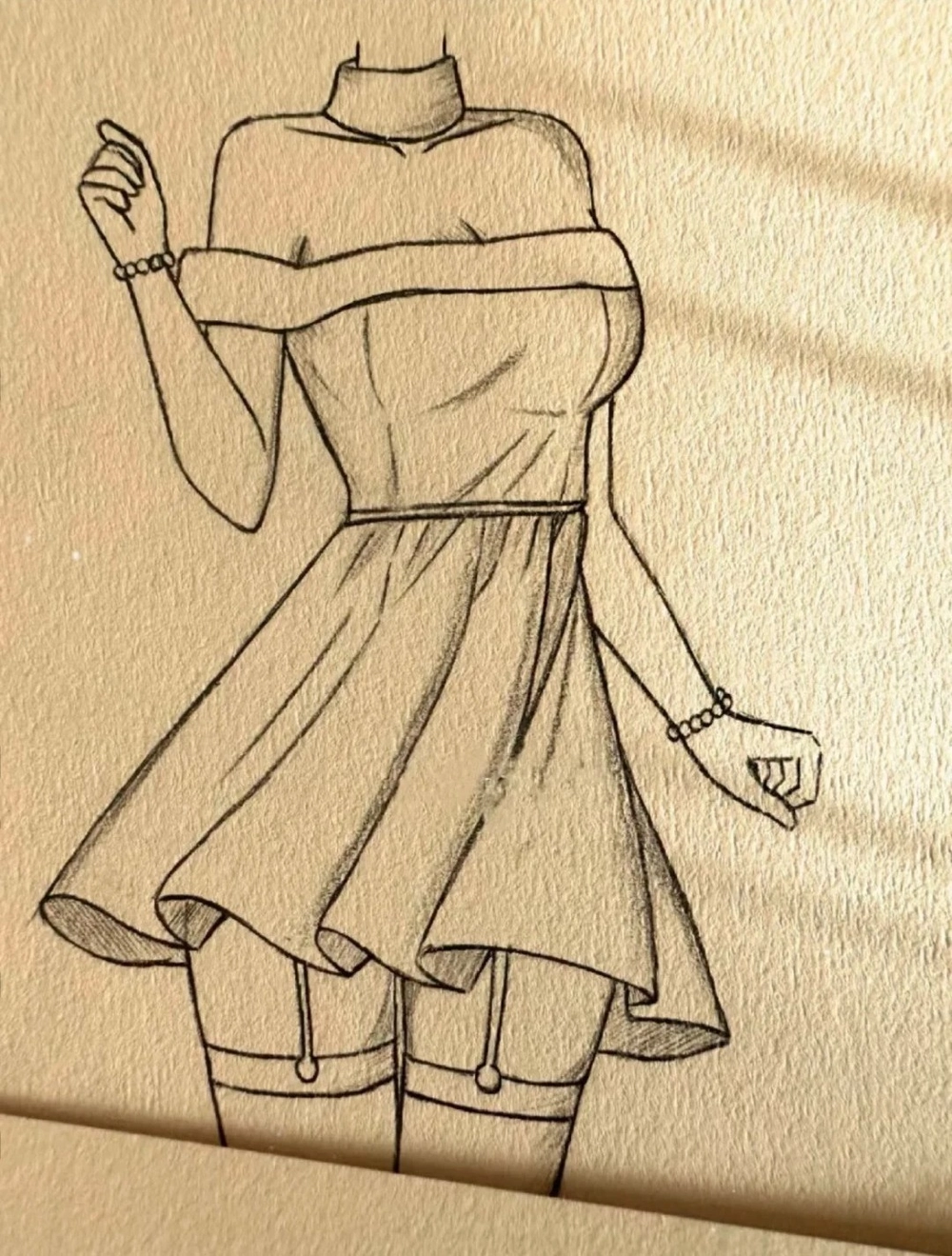 váy vẽ quần áo anime cute 1