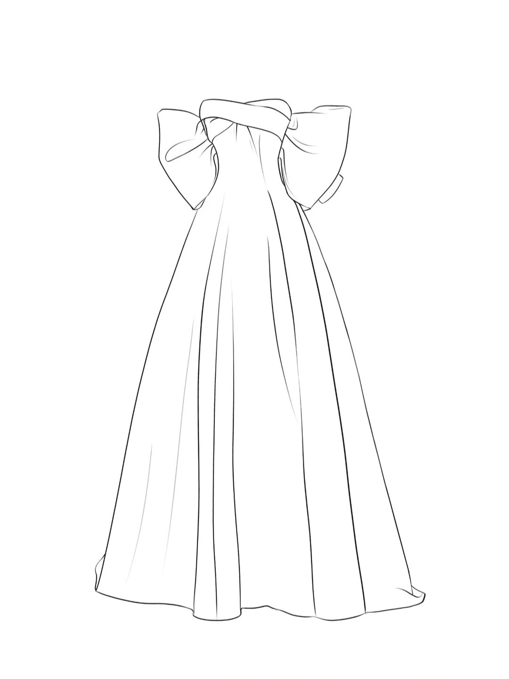 váy vẽ quần áo anime cute 13