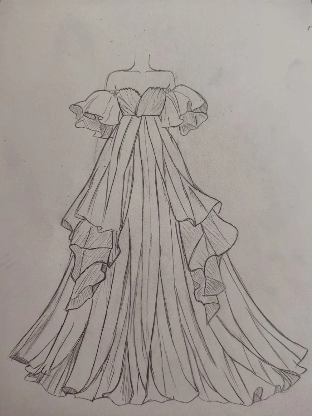 váy vẽ quần áo anime cute 5