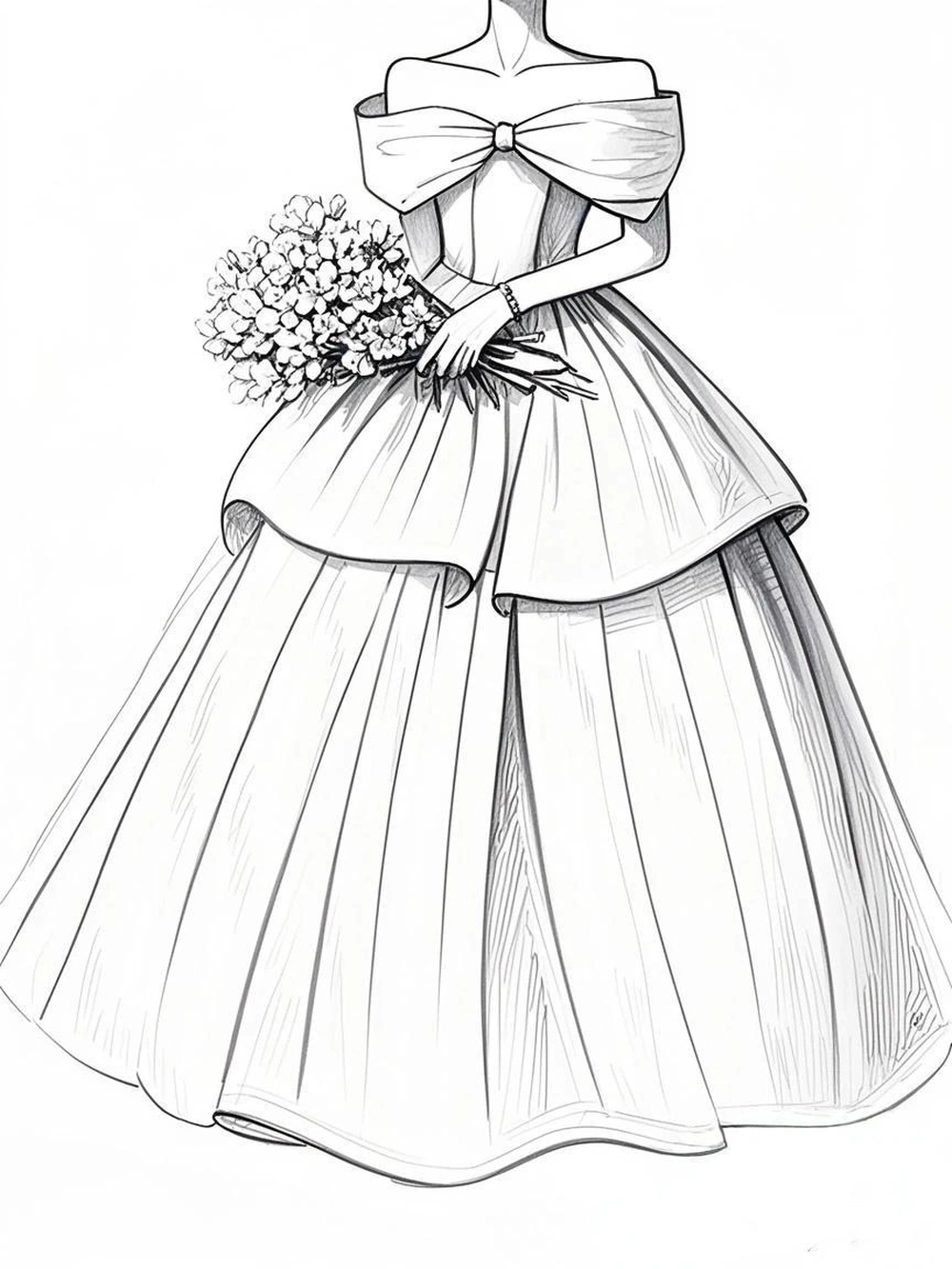 váy vẽ quần áo anime cute 7