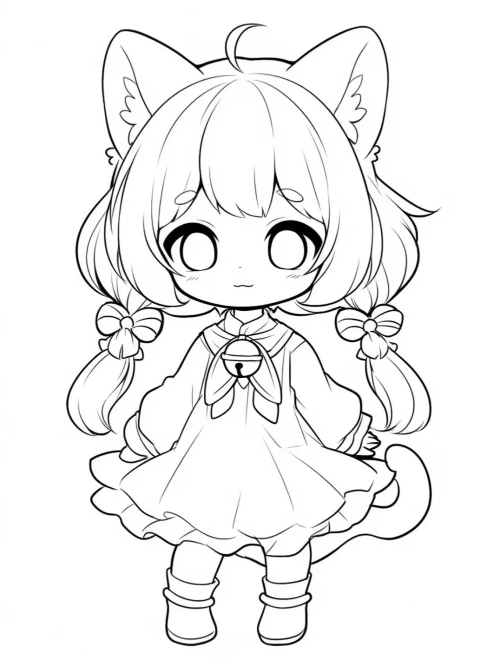 vẽ anime chibi girl dễ thương