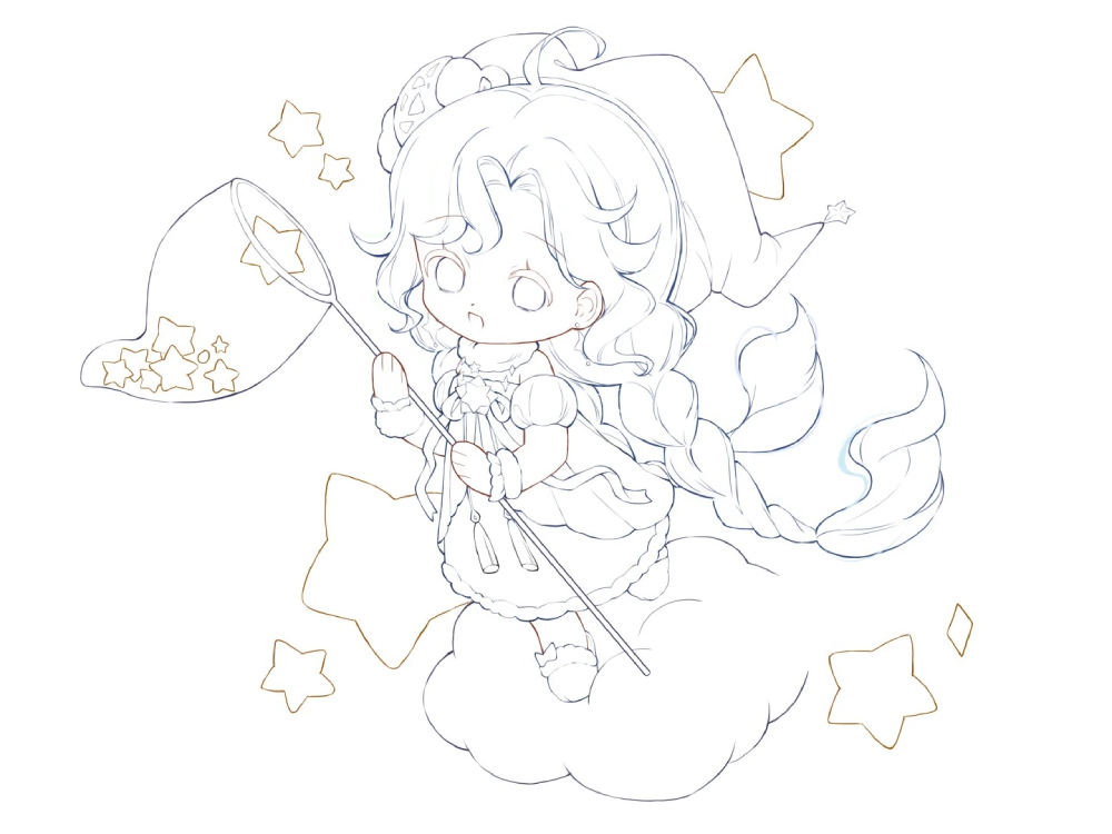 vẽ anime chibi girl kawaii dễ vẽ