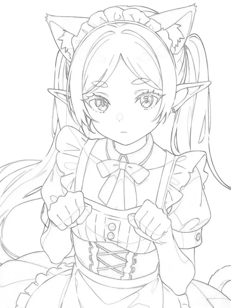 vẽ anime cute nữ dễ thương