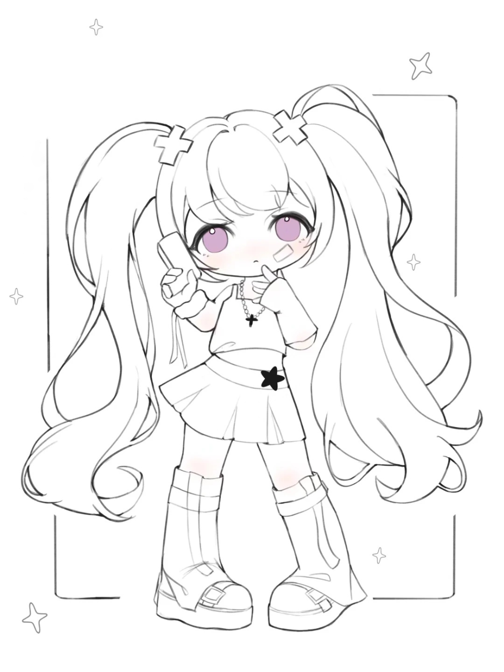 vẽ anime girl chibi phong cách đáng yêu