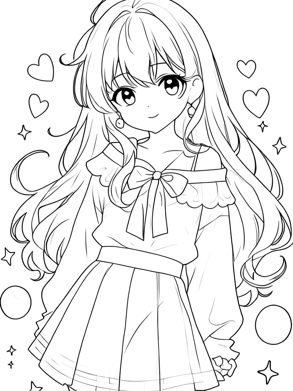vẽ anime nữ cute 3