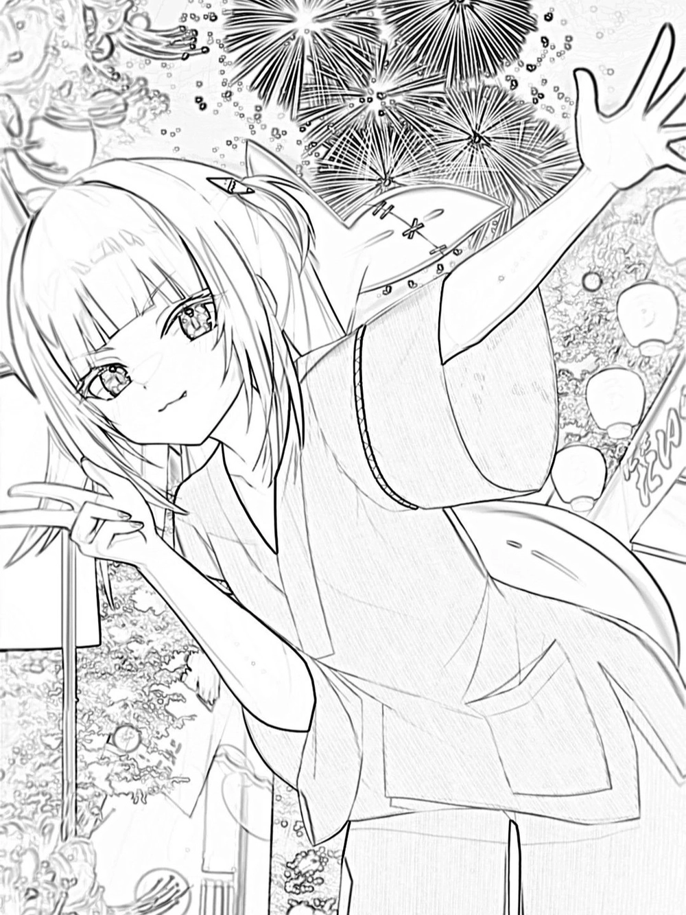 vẽ anime nữ cute đơn giản