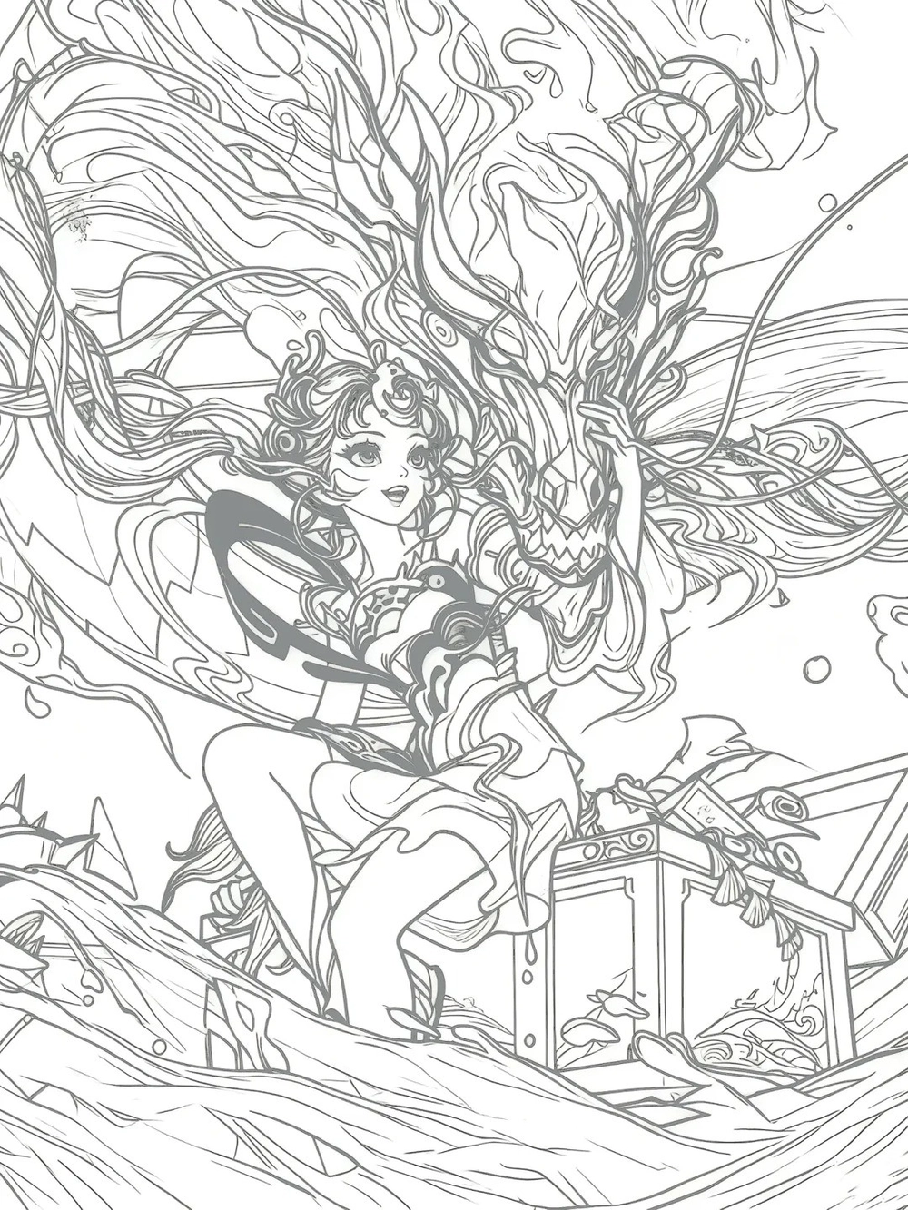 vẽ anime nữ đơn giản đẹp