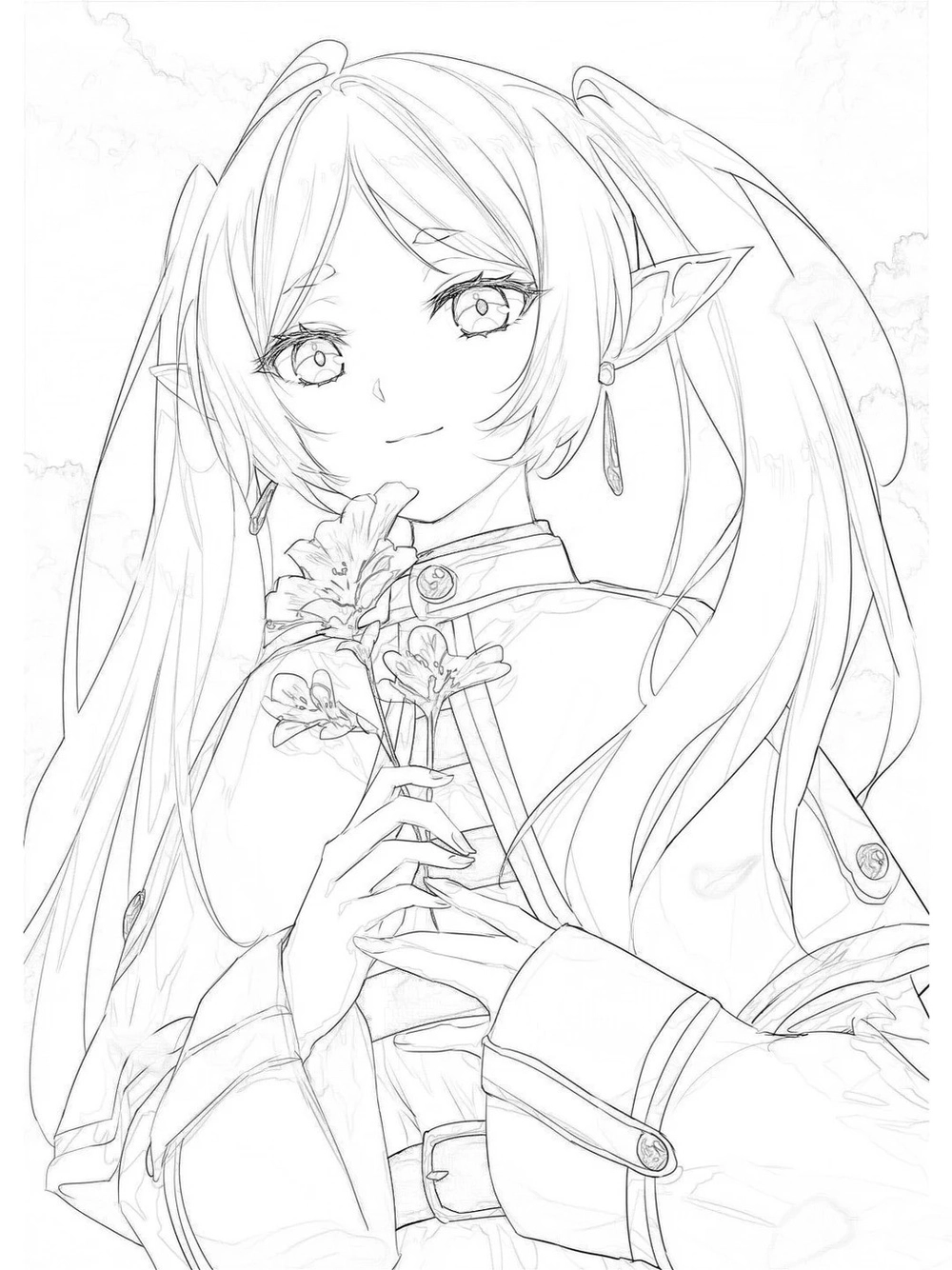 vẽ anime nữ tạo dáng đơn giản