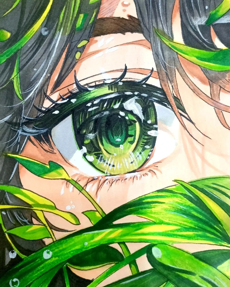 vẽ mắt anime nữ