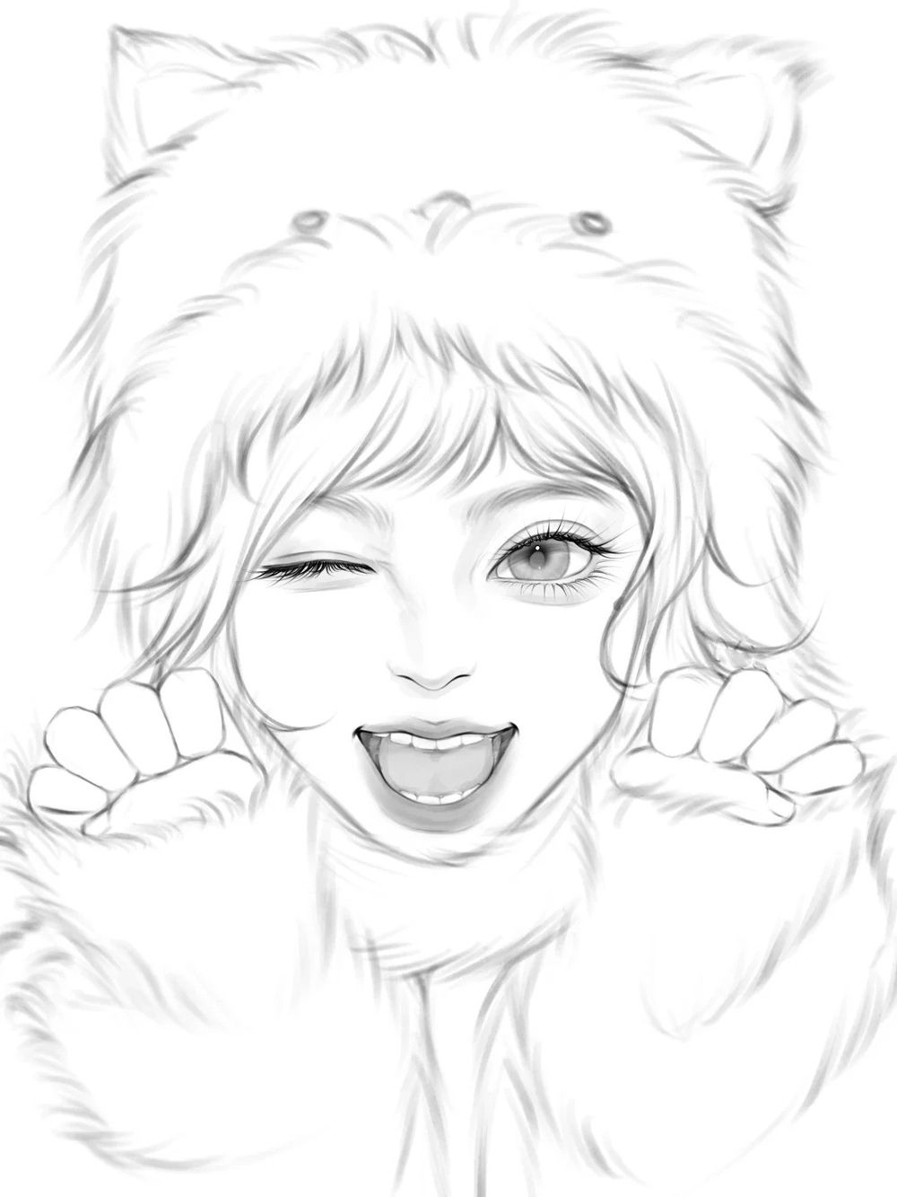 vẽ nhân vật anime nữ đơn giản