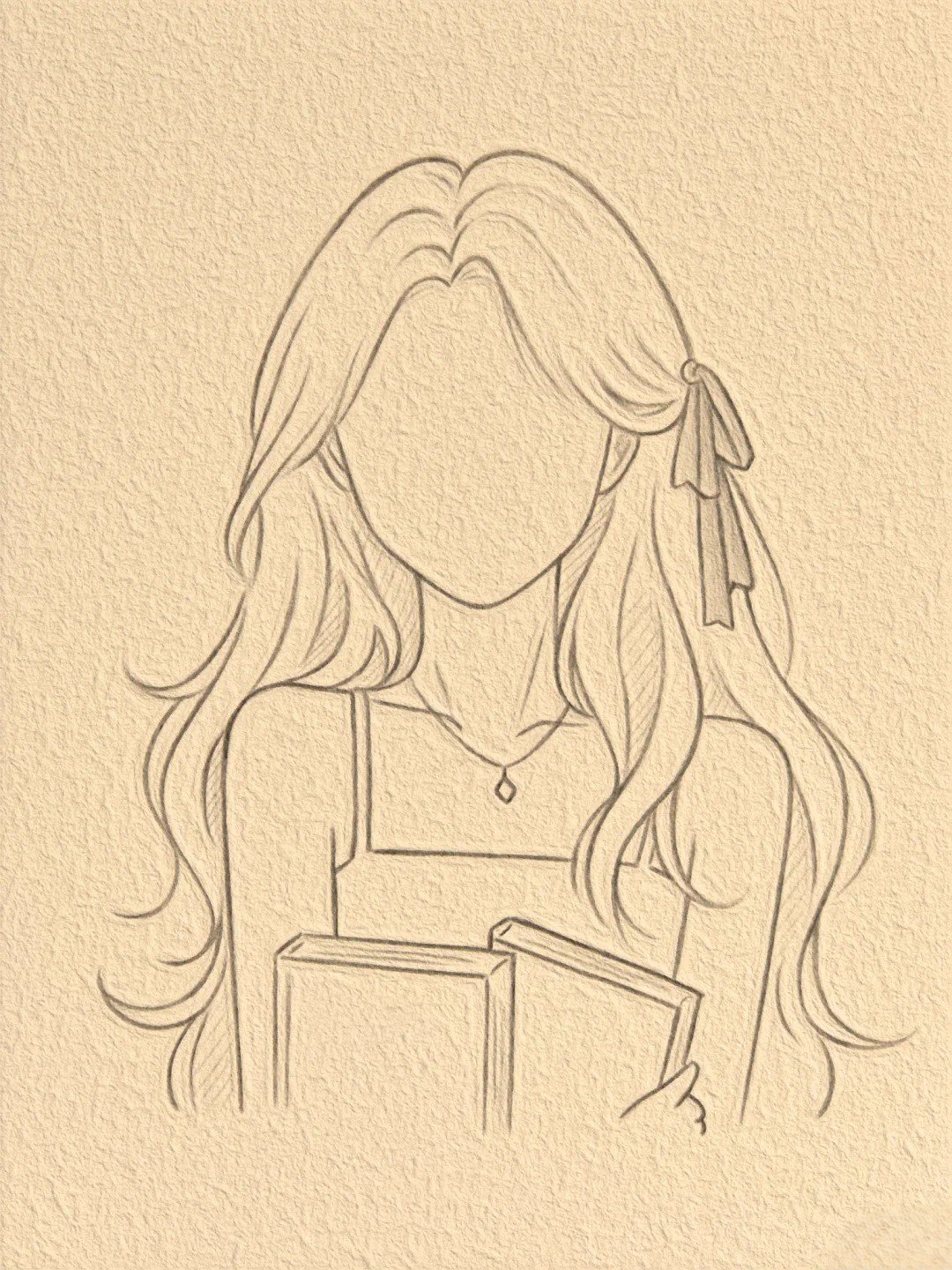 vẽ tóc anime nữ đơn giản​