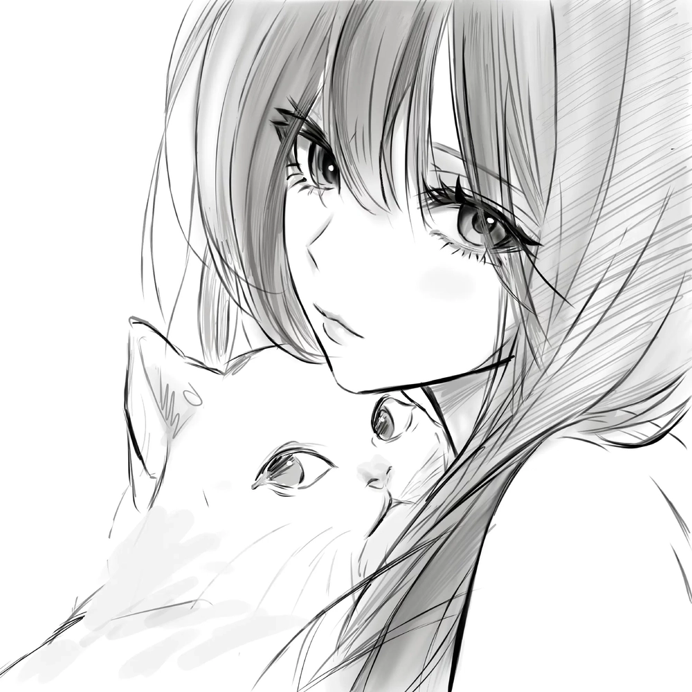 vẽ tranh anime nữ bằng bút chì