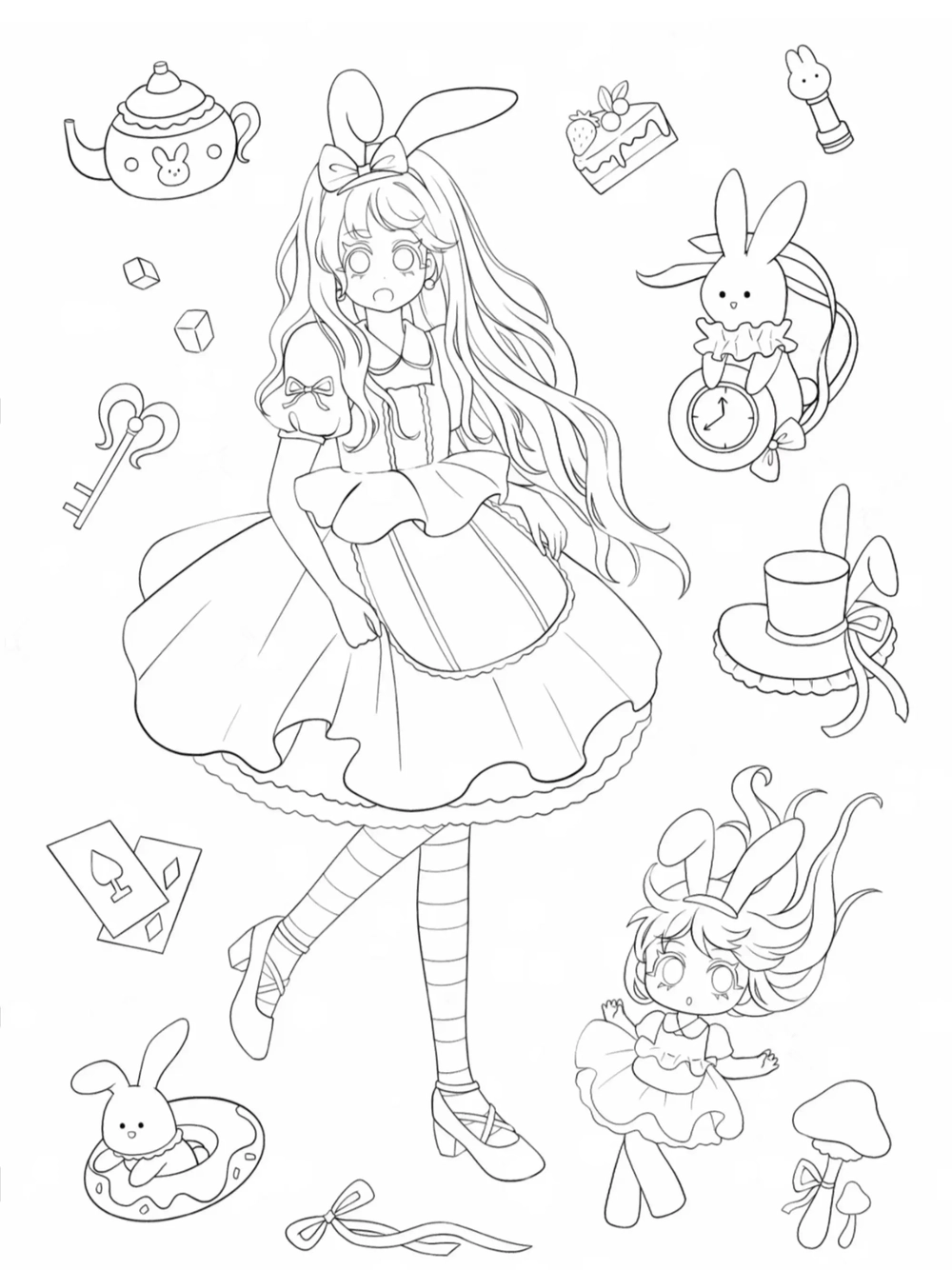 vẽ tranh anime nữ cute