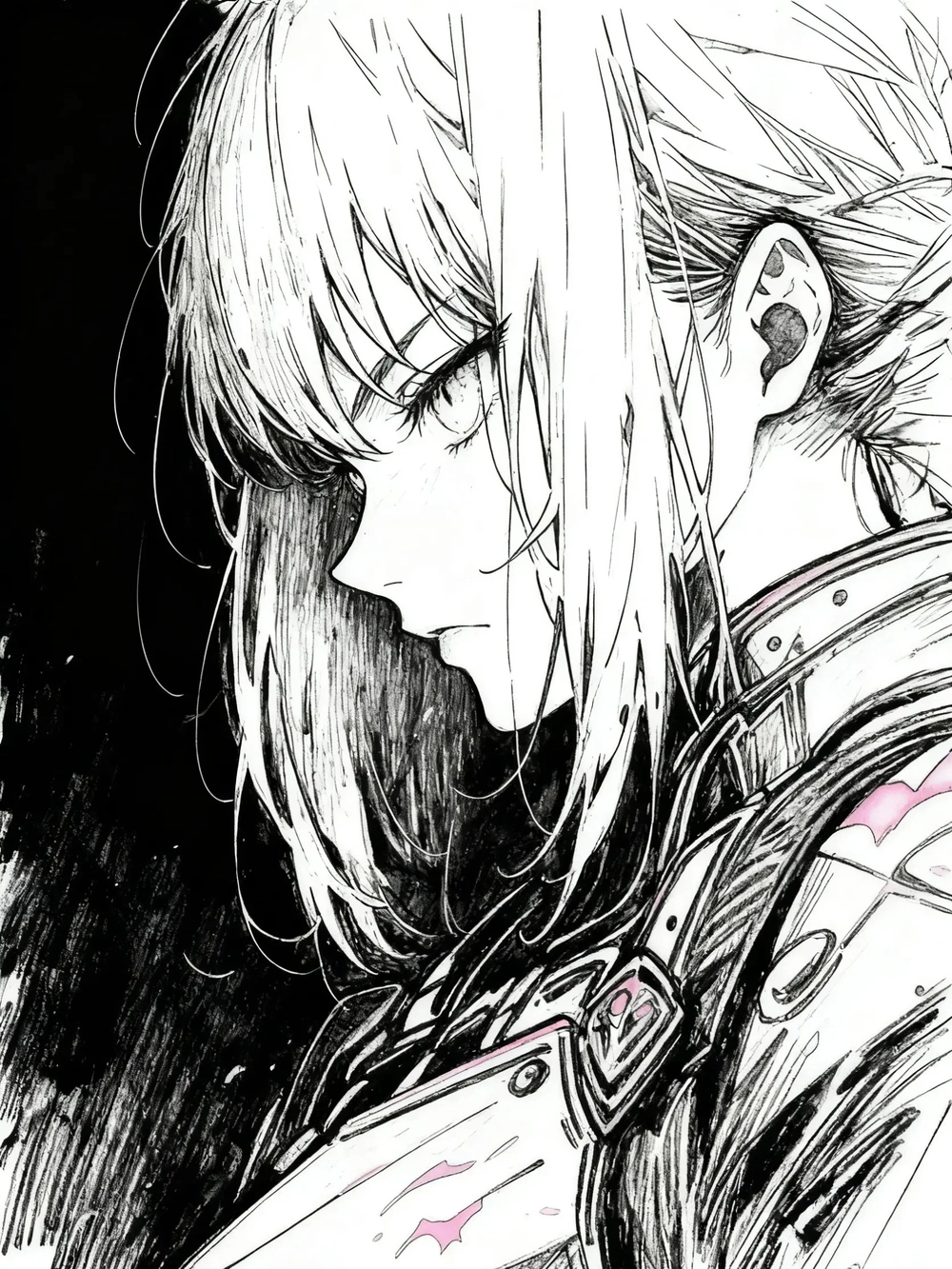 vẽ tranh anime nữ học sinh