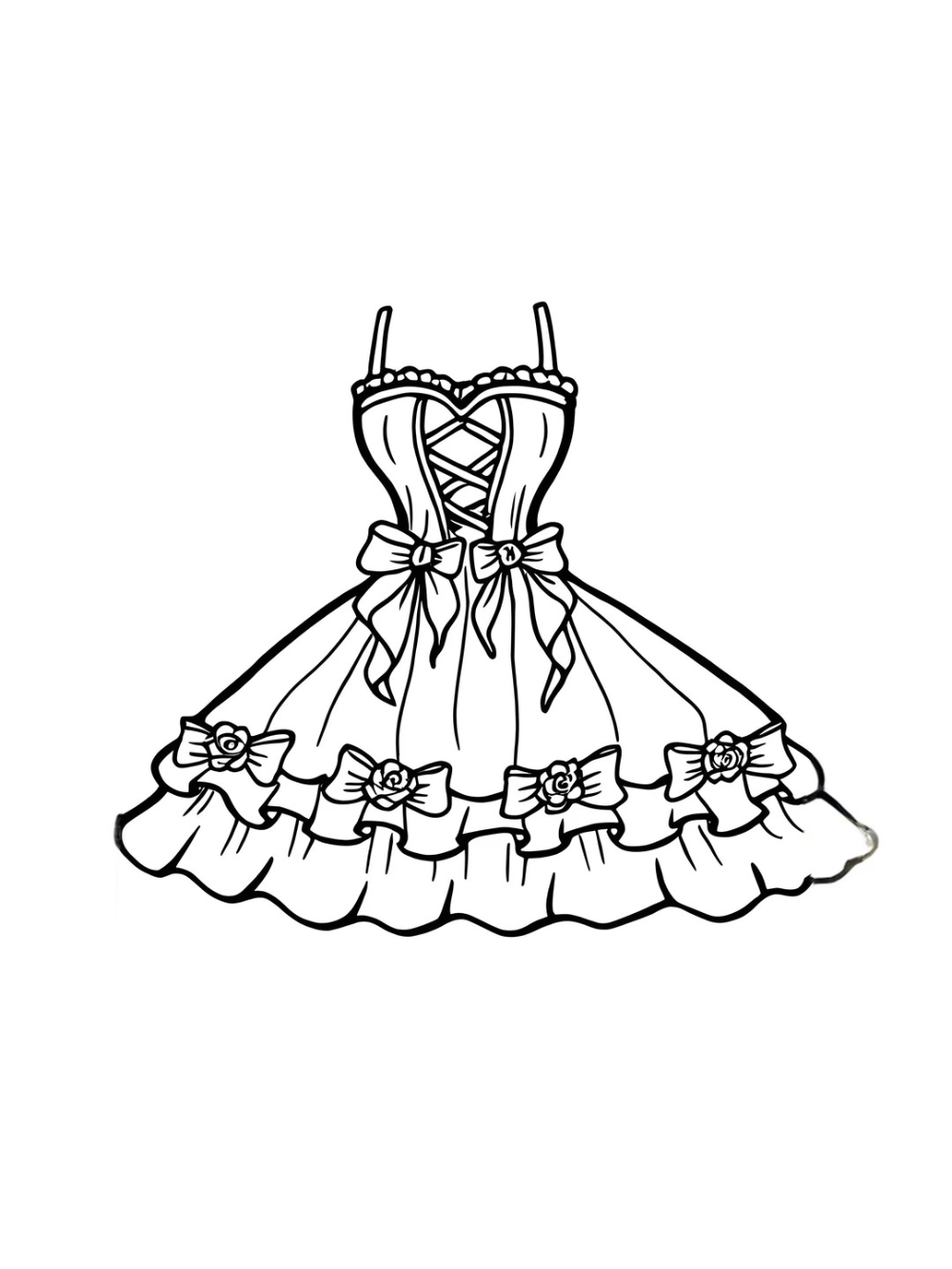 vẽ váy anime dễ thương phong cách Nhật