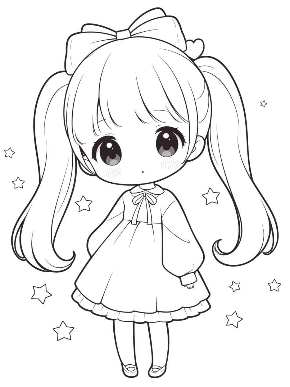 ý tưởng anime chibi girl cute dễ vẽ