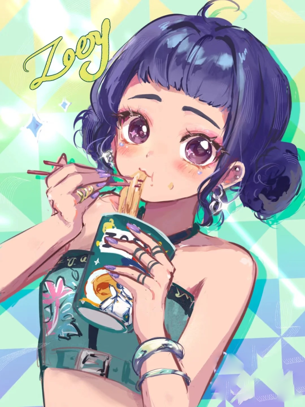 zoey anime nghệ thuật đẹp