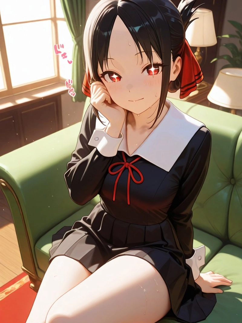 Ảnh ecchi anime cô gái tóc đen đồng phục học sinh