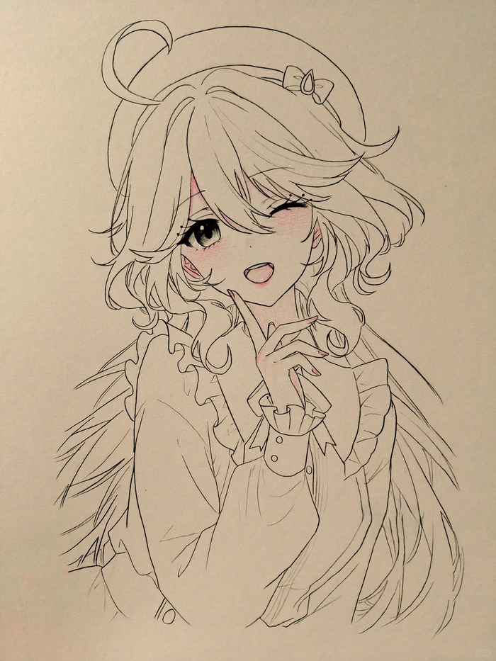 Bản vẽ tay công chúa trên giấy màu chì nâu mộc mạc