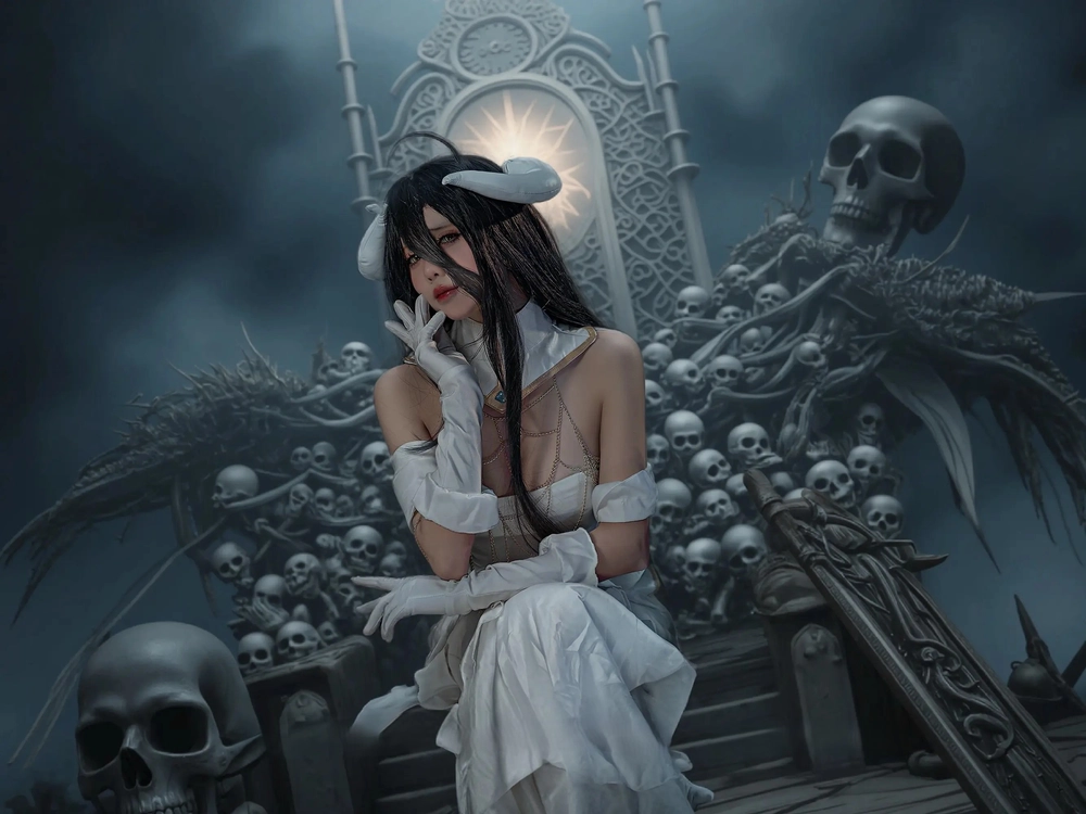 Overlord Albedo Cosplay concept dark angel