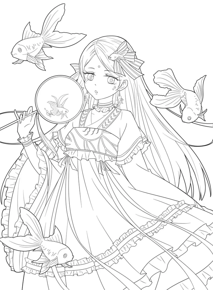 Tranh công chúa cầm quả cầu pha lê phép thuật huyền bí