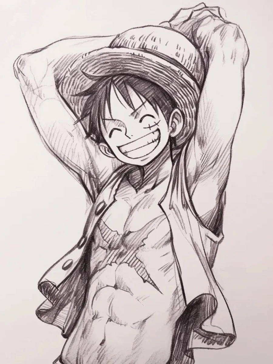 ảnh hình vẽ anime luffy ấn tượng