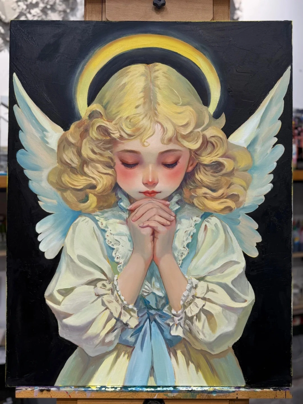 ảnh minh họa vẽ thiên thần anime phong cách đẹp