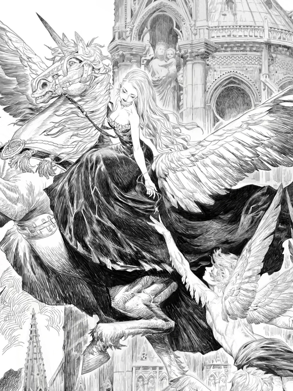 ảnh thiên thần sa ngã anime làm hình nền