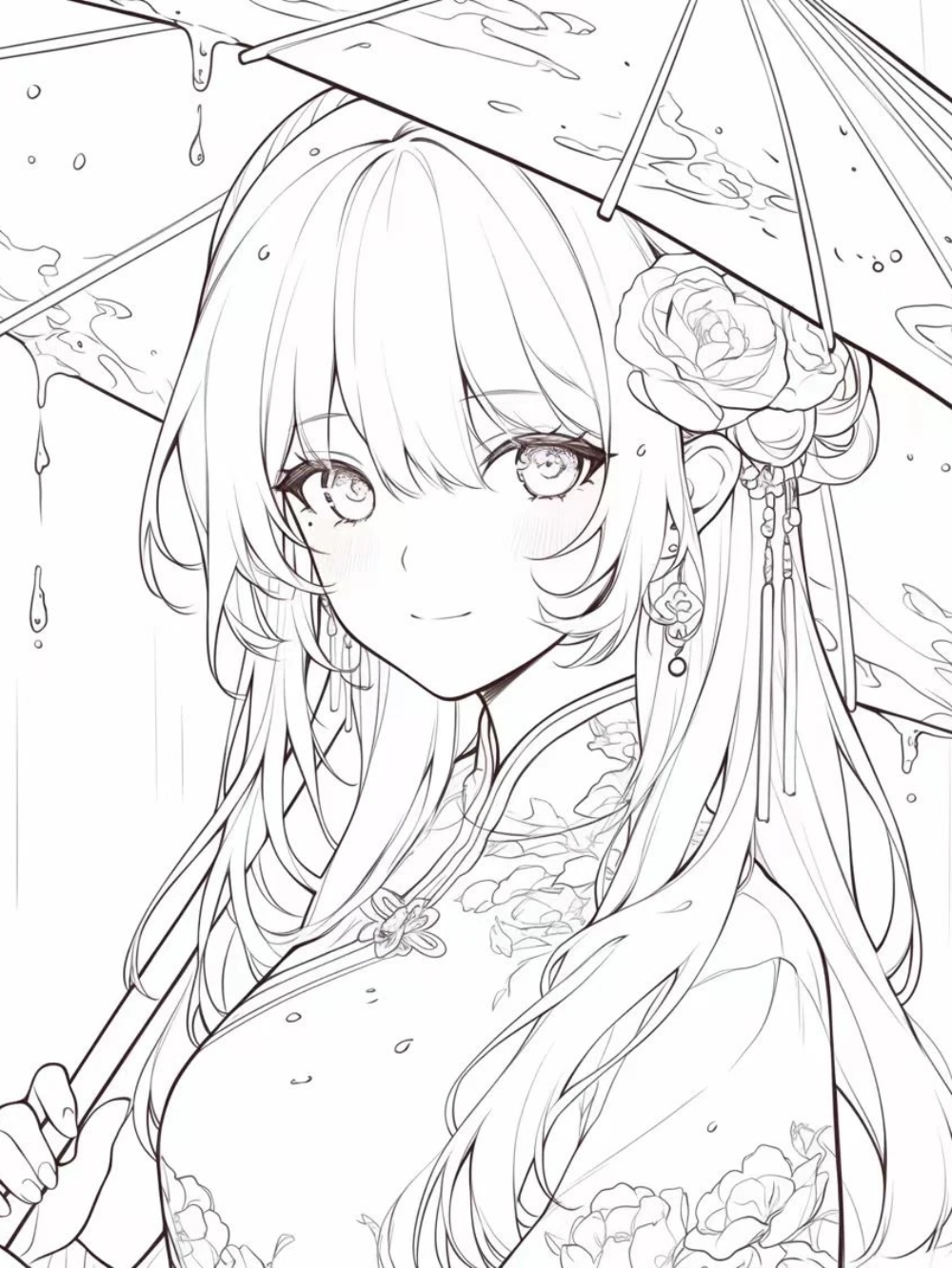 ảnh vẽ anime cổ trang phong cách tranh tay