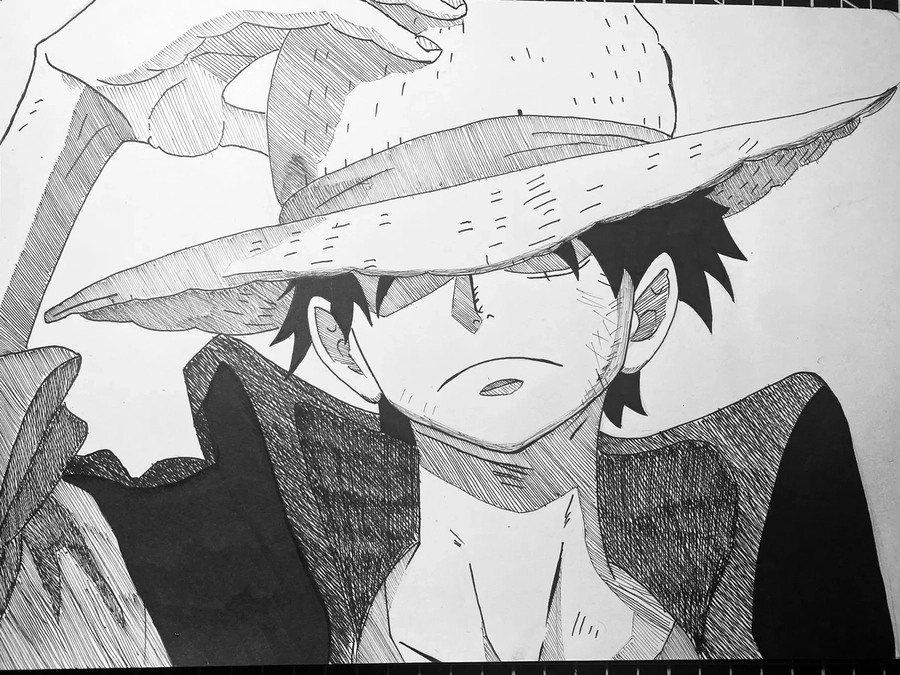 ảnh vẽ anime luffy chất lượng cao